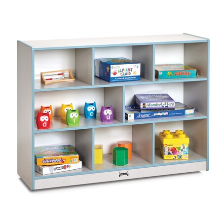 Jonti-Craft Rainbow Accents Super-Sized Single Mobile Storage Unit, Coastal Blue 2691JCWW131